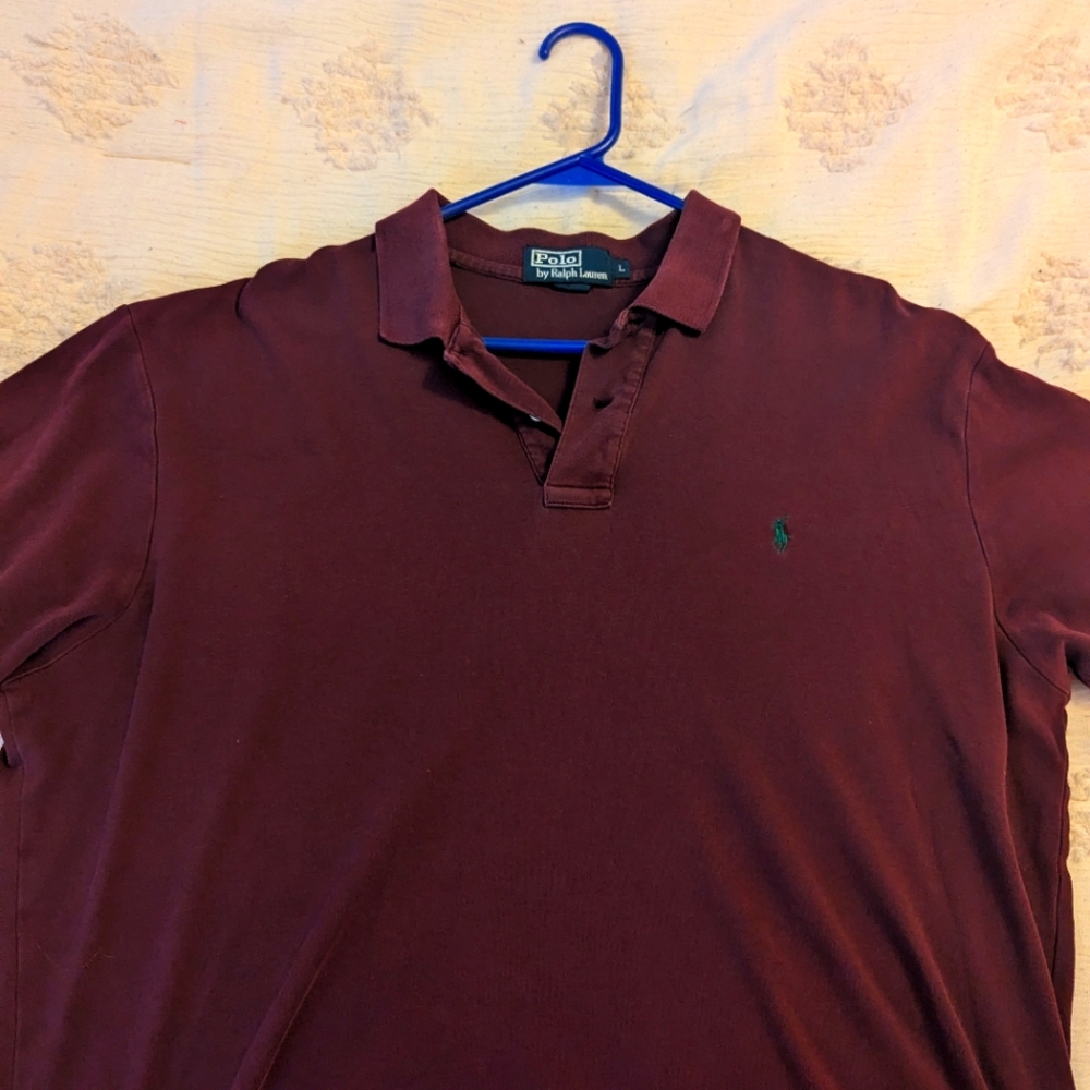 Polo by Ralph Lauren Men's Maroon Polo Shirt